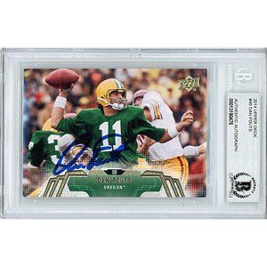 Dan Fouts UO Ducks Signed 2014 Upper Deck Football Card Beckett BAS Autographed